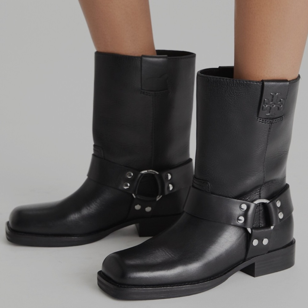 Tory Burch Double T Moto Boot Women's 9 - Picture 1 of 9